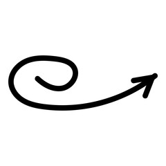 Curved black arrow symbol pointing upwards - stock vector svg