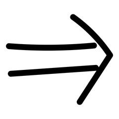 Bold black right-pointing double arrows - stock vector svg