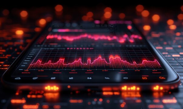 Creative background investment chart on the stock market.