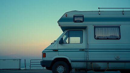 Naklejka premium camper van on the beach
