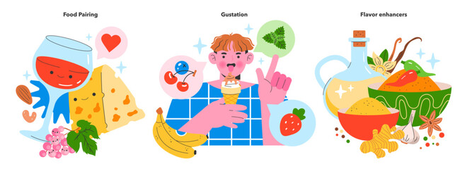 Flavor Reversal. Flat Vector Illustration