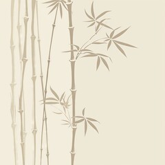 Obraz premium A seamless pattern with bamboo plants.