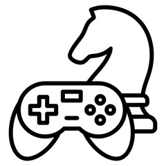 Game Strategy  Icon Element For Design