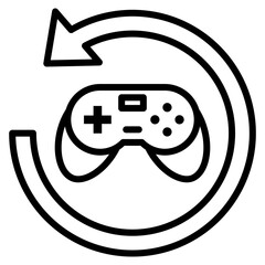 Replayability  Icon Element For Design