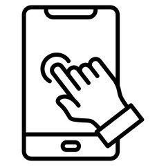 Touchscreen  Icon Element For Design