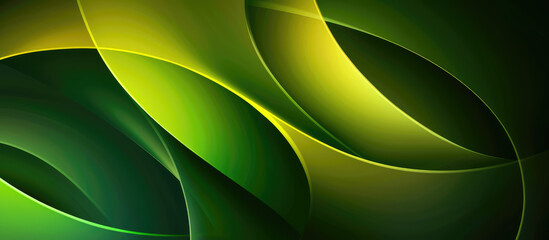 Green Abstract background template. Simple illustration background for presentation, banner, web. Minimalistic 3d texture.