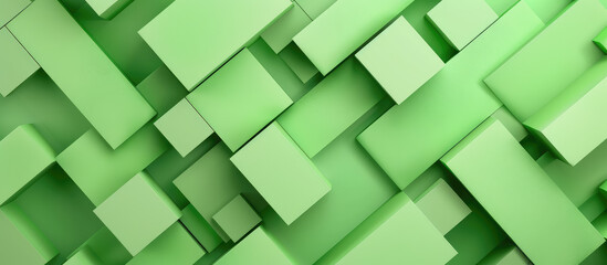 Green Abstract background template. Simple illustration background for presentation, banner, web. Minimalistic 3d texture.