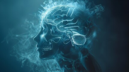 Blue Brain Concept Illustration