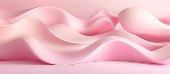 Obraz premium Modern art template, pastel pink colors, Abstract background with geometric graphic elements. Simple illustration background for presentation, banner, web. Minimalistic 3d texture.