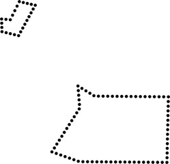 dot line drawing of equatorial guinea map.