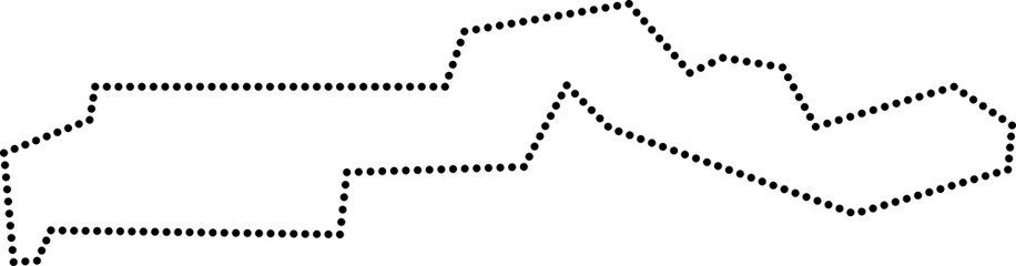 dot line drawing of gambia map.