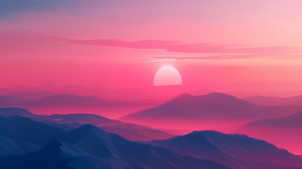 Design a captivating website header showcasing the sunset gradient and inviting user exploration.