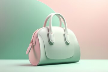 A stylish, Elegant Handbag Adorned placed on top of a table, creating a chic and sophisticated look.  Generative AI