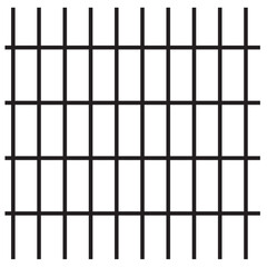 Prison bars isolated on transparent. Vector illustration. Way out to freedom concept