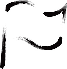 筆書きビジネスアイコン　旗