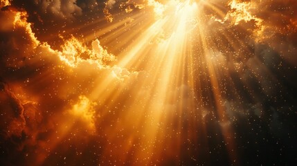Heavenly Illumination: God's Love and Grace Shining Through in Beams of Light, Symbolizing Divine Presence and Truth