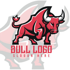 Elegant bull concept for business logo design