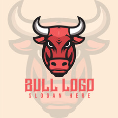 Elegant bull concept for business logo design