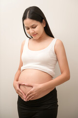 Portrait of Beautiful pregnant woman,  fertility infertility treatment, IVF, future maternity concept