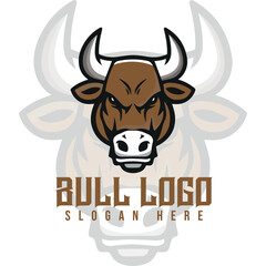 Elegant bull concept for business logo design