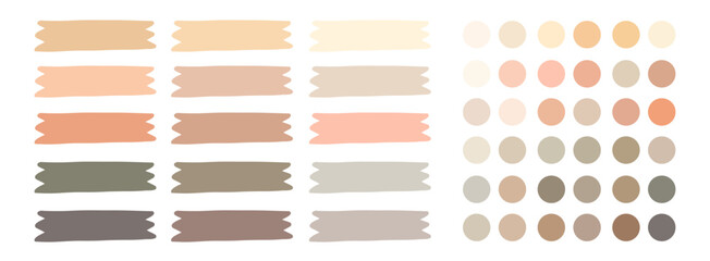 Gentle, earthy tones echo a peaceful summer woodland, invoking warmth and calm. Ideal for nature-themed designs. Versatile Color Palette for art and design.