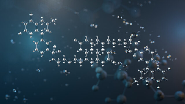 tenapanor molecular structure, 3d model molecule, inhibitor of the sodium-proton exchanger nhe3, structural chemical formula view from a microscope