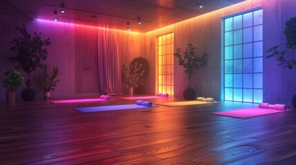 Colorful D Yoga Studio A Space for Mindfulness and Exercise