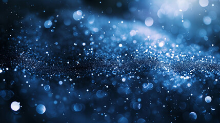 Deep sapphire particles shimmering in the depths of a blurred canvas, hinting at mysteries waiting to be uncovered.