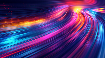 Modern abstract high-speed movement. Colorful dynamic motion on blue background. Movement technology pattern for banner or poster design background concept.