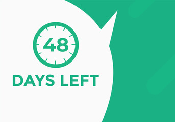 48 days to go countdown template. 48 day Countdown left days banner design. 48  Days left countdown timer
