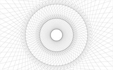 Spiral with lines, dynamic abstract vector background, logo or icon