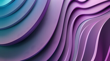 Contemporary, Violet and Turquoise Surface with Curves. Gradient 3D Background background. Generative AI.