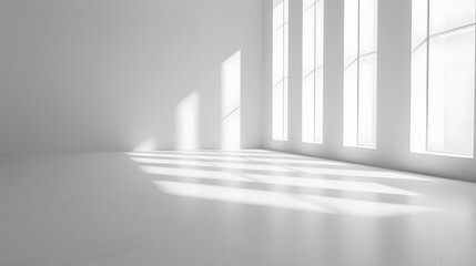 Fototapeta premium 3D Light White Background. Generative AI.