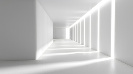 3D Light White Background. Generative AI.