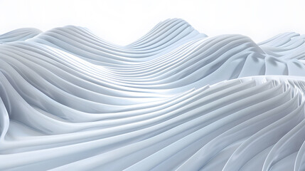 Obraz premium 3D render of wavy geometric lines background. Generative AI.