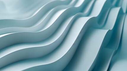 Obraz premium 3D render of wavy geometric lines background. Generative AI.