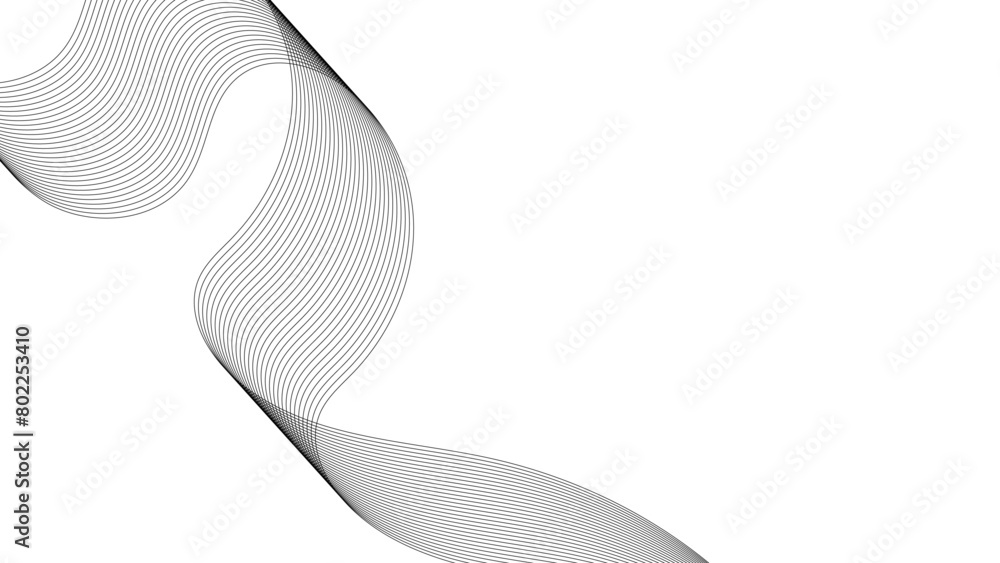 Poster abstract wave lines on white background. business background lines wave abstract stripe design. curv