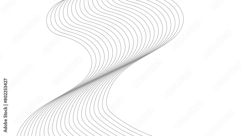 Poster abstract wave lines on white background. business background lines wave abstract stripe design. curv