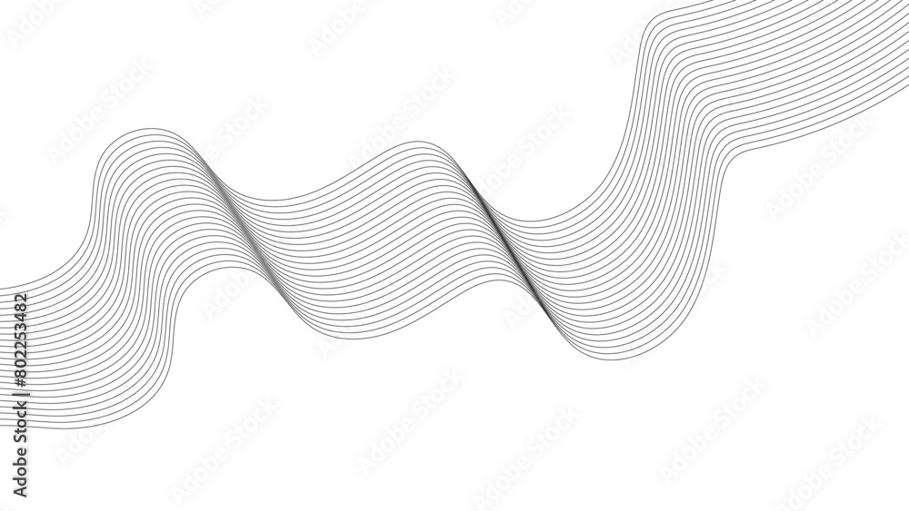 Poster abstract wave lines on white background. business background lines wave abstract stripe design. curv