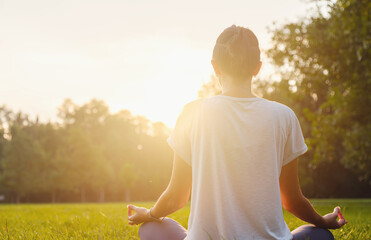 Healthy active lifestyle concept in city park