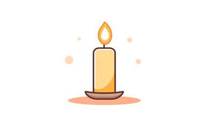 Hand drawn cartoon candle illustration material

