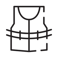 Diving Life Jacket Line Icon