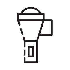 Diving Light Travel Line Icon