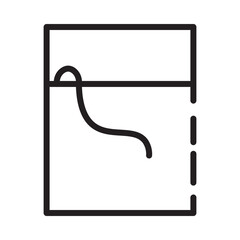 Care Dental Floss Line Icon
