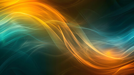 Abstract teal orange yellow black abstract gradient Background. Generative AI.