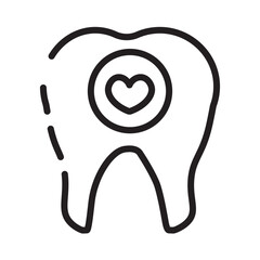 Care Dental Love Line Icon