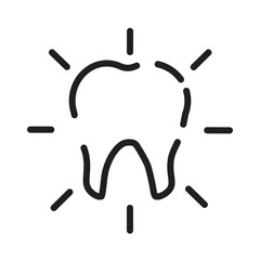 Care Dental Tooth Line Icon