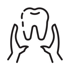 Care Clinic Dental Line Icon