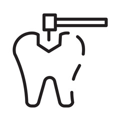 Care Clinic Dental Line Icon