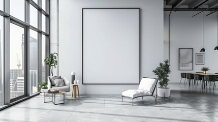 Modern Office Corporate Branding Mockup with White Blank Frame